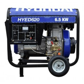 Hyundai HYED620XT Generador 6500W monofásico con motor diésel 12HP