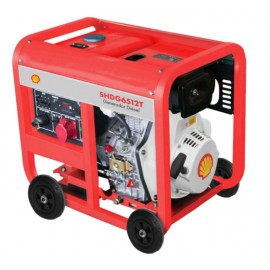 Shell SHDG6512T Generador con motor a diésel 12 Hp trifásico 7000 watts